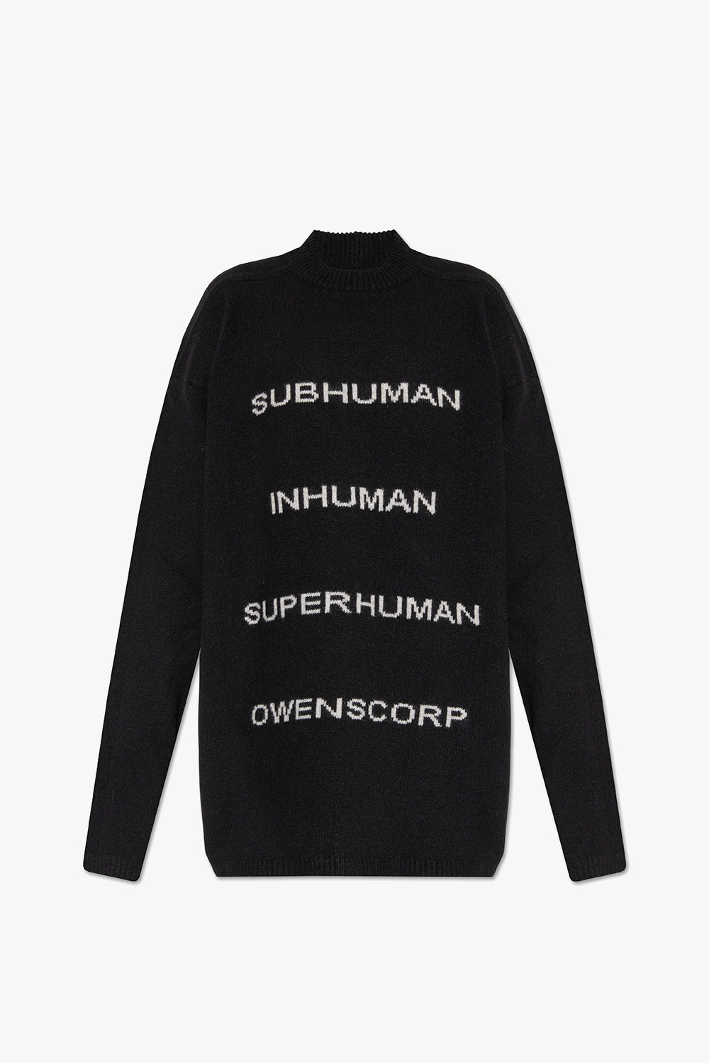 Sweater with logo Rick Owens - Athletic Long Sleeve Sweater with logo Rick Owens - Athletic Long Sleeve